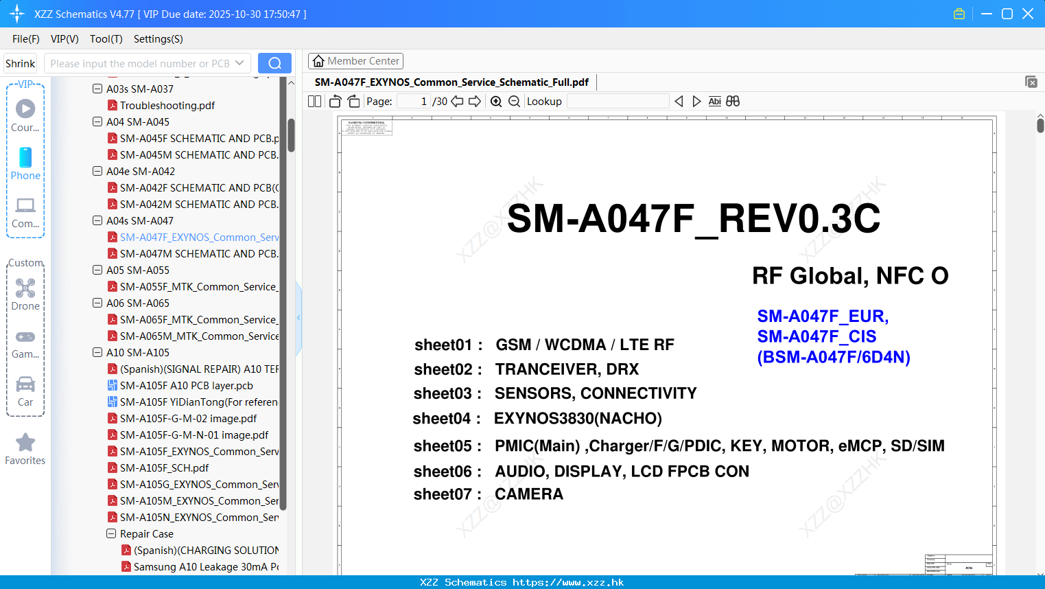 Samsung SM-A047F_EXYNOS_Common_Service_Schematic_Full